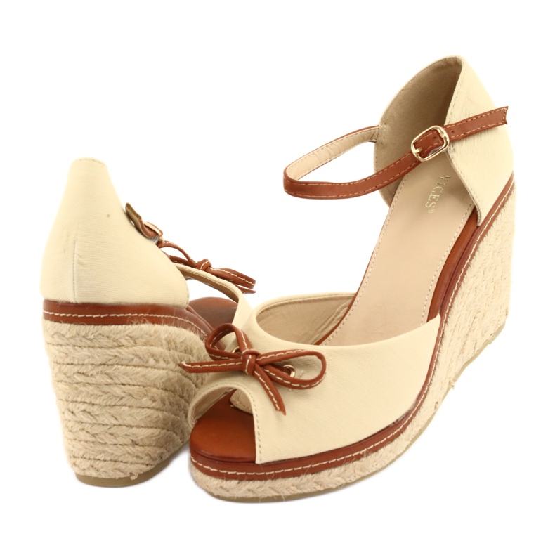 Vices Sandales compensées pour femmes brun 4