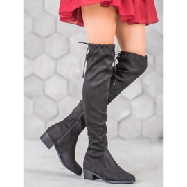 Small Swan Bottes noires au-dessus du genou 1