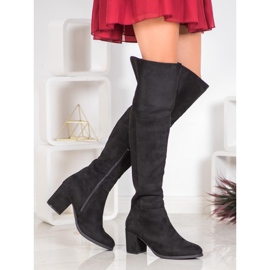 Clowse Bottes en daim le noir 1