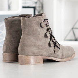 Sergio Leone Bottines En Daim Avec Boucles kaki 4
