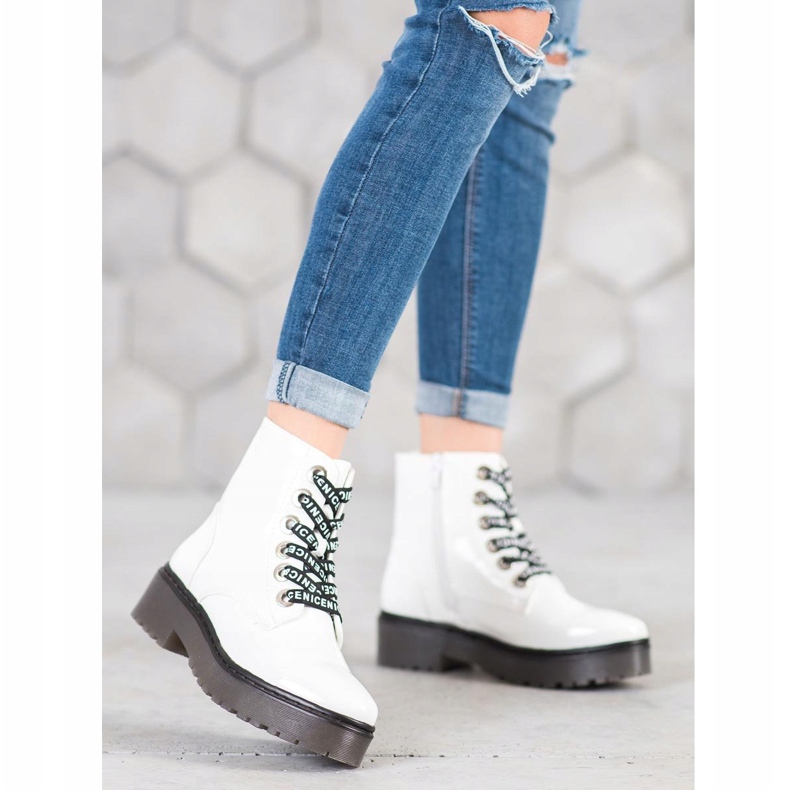 Sergio Leone Chaussures blanches sur la plate-forme 2