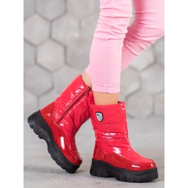 SHELOVET Bottes d'hiver chaudes rouge 1 SHELOVET Bottes d'hiver chaudes rouge 1