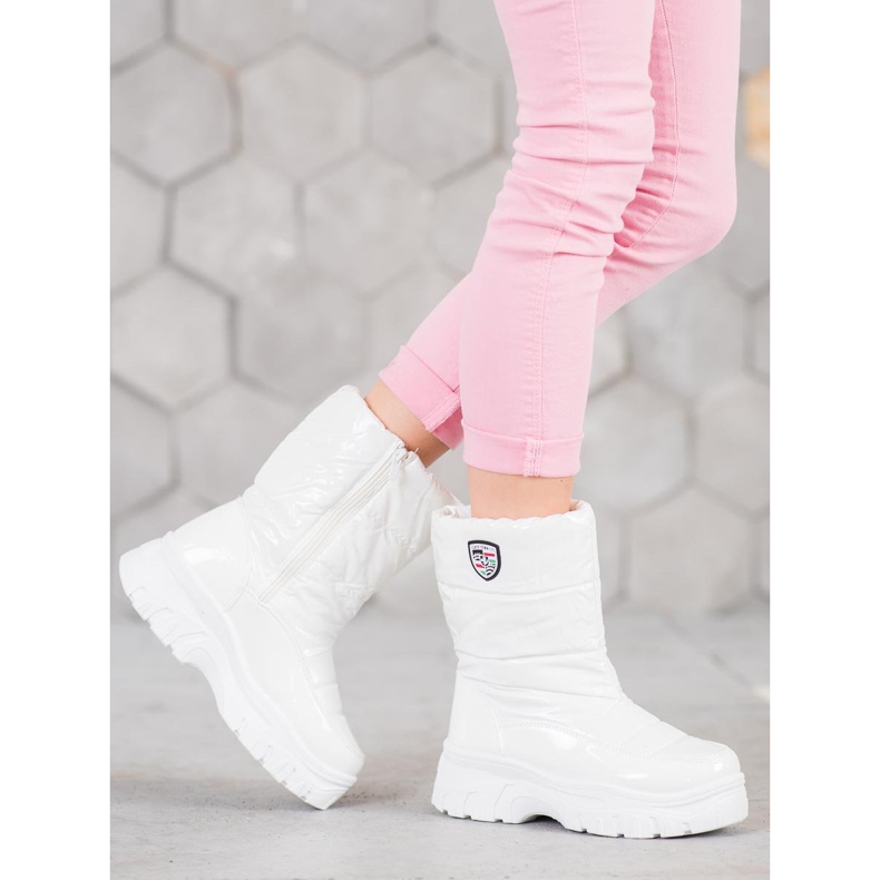 SHELOVET Bottes d'hiver chaudes blanc 2