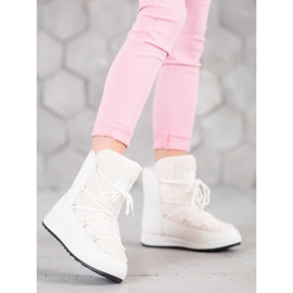 Small Swan Bottes d'hiver en peau de mouton blanc 2