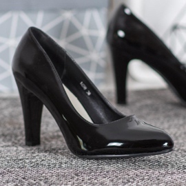 Sergio Leone Chaussures à talons verni le noir 2