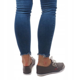 Baskets à lacets grises en lycra CC8518 2