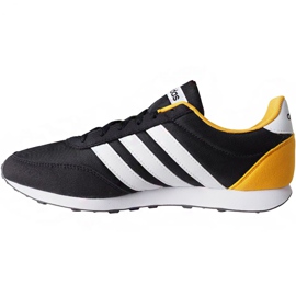 Chaussures Adidas V Racer 2.0 M EG9913 blanche le noir jaune 2