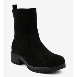 Bottes hautes en daim noir 8B905 le noir 1