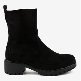 Bottes hautes en daim noir 8B905 2