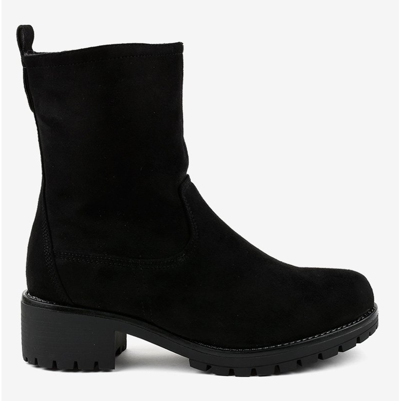 Bottes hautes en daim noir 8B905 le noir 2