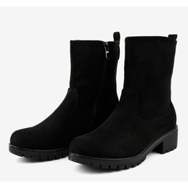 Bottes hautes en daim noir 8B905 le noir 3
