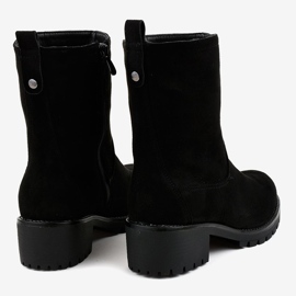 Bottes hautes en daim noir 8B905 le noir 4