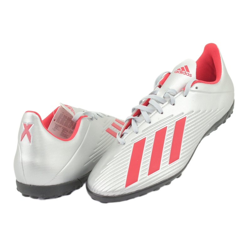 Chaussures de foot Adidas X 19.4 Tf M F35344 argent 4 Chaussures de foot Adidas X 19.4 Tf M F35344 argent 4