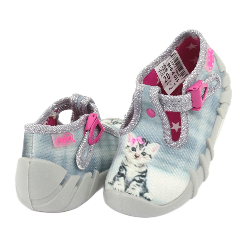 Befado chaton chaussures pour enfants 110P365 rose gris 3