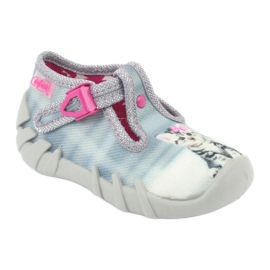 Befado chaton chaussures pour enfants 110P365 rose gris 1