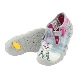 Befado chaton chaussures pour enfants 110P365 rose gris 4