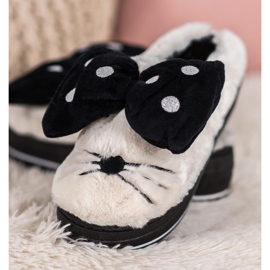 Seastar Pantoufles Sur La Plateforme blanche le noir 2
