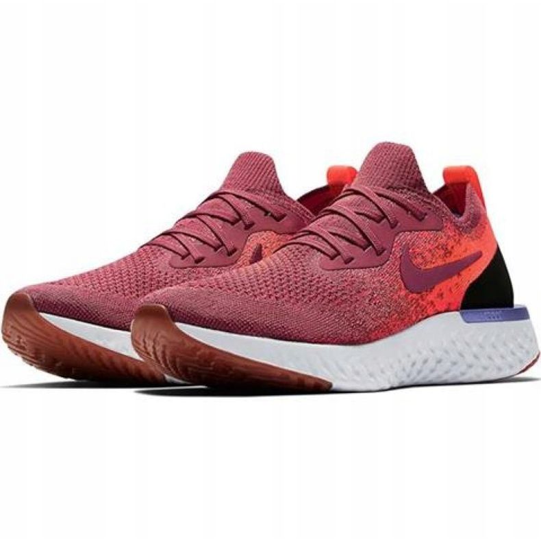 Nike Epic React Flyknit W AQ0070 601 chaussures de course rouge 1