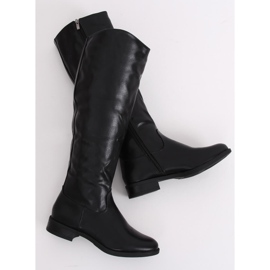 Bottes noires pour femmes A-6 Noir vert 1