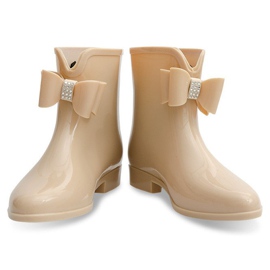 Bottines Wellington à nœud 502A Beige 1 Bottines Wellington à nœud 502A Beige 1