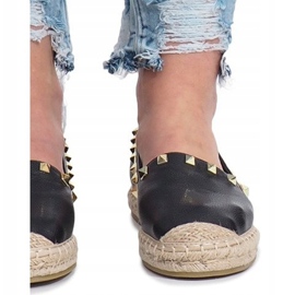 Espadrilles noires à clous Montana le noir 1