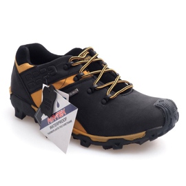 Bottes Trekking Cuir Nat HLD923 Noir jaune 2