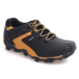 Bottes Trekking Cuir Nat HLD923 Noir le noir jaune 4