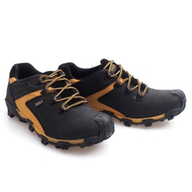 Bottes Trekking Cuir Nat HLD923 Noir le noir jaune 5