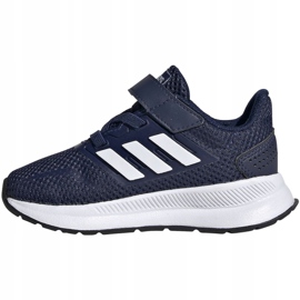 Chaussures Adidas Runfalcon I Jr EG6153 blanc bleu marine 2