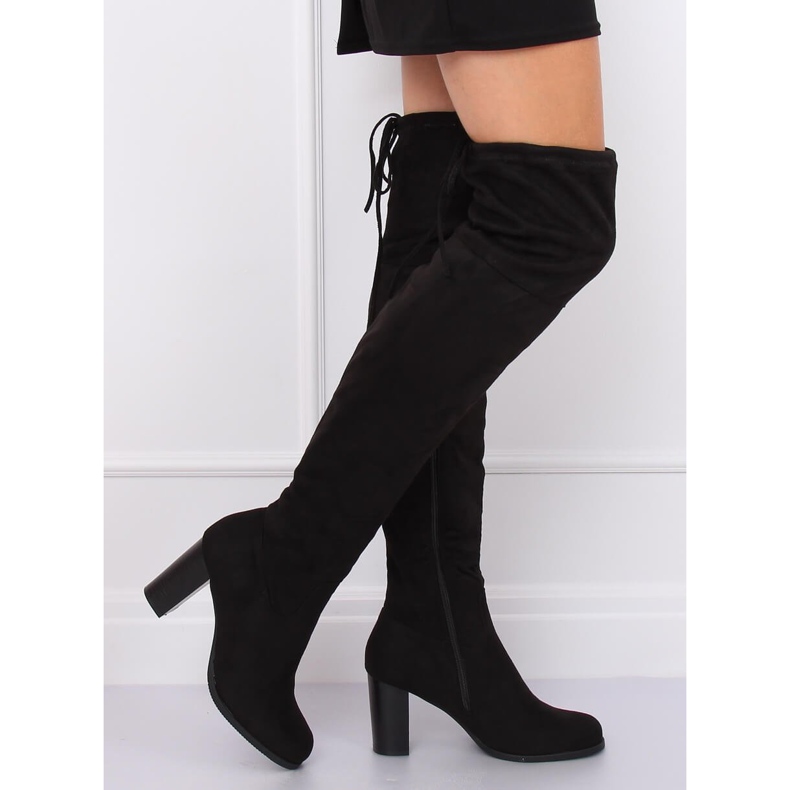 Bottines noires à talons PE161P Noir 1