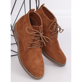 Bottines à lacets camel 8B977 Camel brun 2