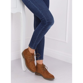 Bottines à lacets camel 8B977 Camel brun 3