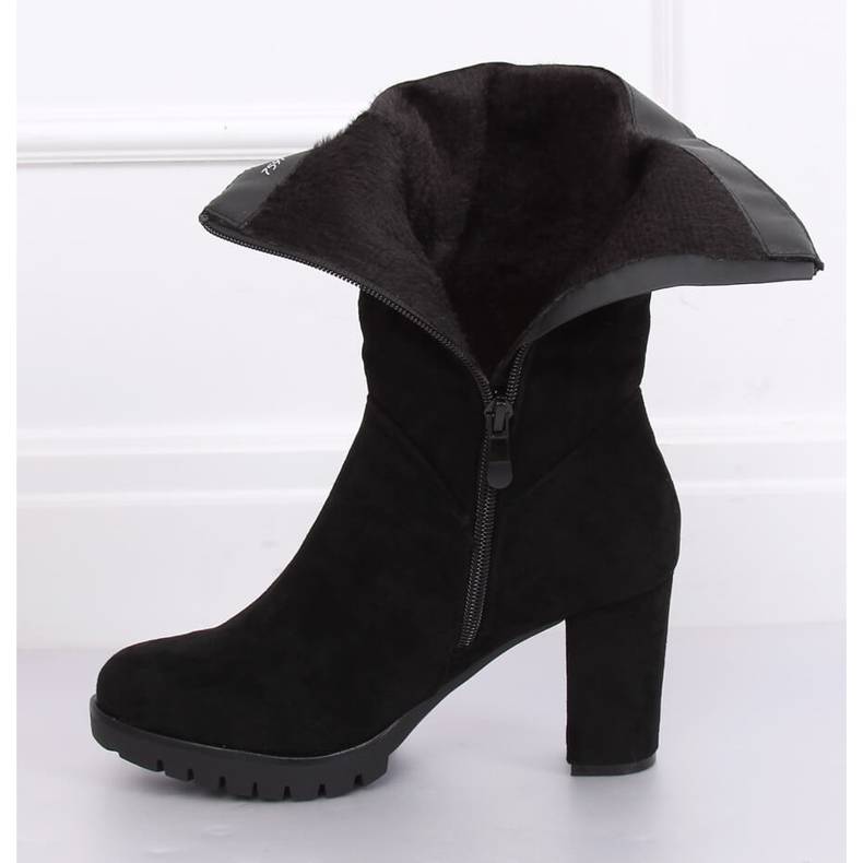Bottines à talons noires 7597-GG Noir 1
