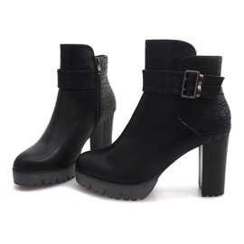 Bottes chaudes sur un talon TL-10 Noir le noir 2