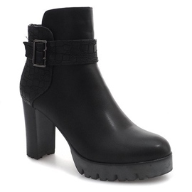 Bottes chaudes sur un talon TL-10 Noir le noir 3