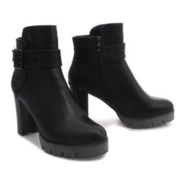 Bottes chaudes sur un talon TL-10 Noir le noir 5