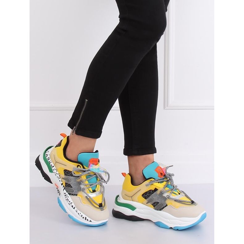 LA65P Baskets jaunes multicolore 2