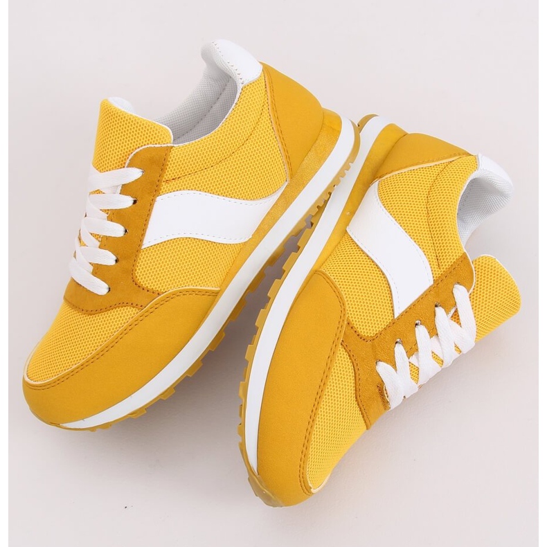 BL189P Chaussures de sport jaune miel blanche 2