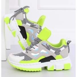 LA67P Baskets vertes multicolore 3