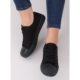 Baskets femme noires PQ-22 Noir le noir 1