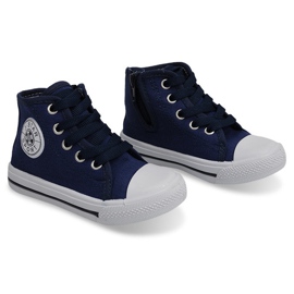 Baskets Montantes Enfant Y1312 Bleu Marine 1 Baskets Montantes Enfant Y1312 Bleu Marine 1