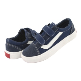 Baskets Velcro AlaVans Atletico 18081 marine blanc bleu marine 4