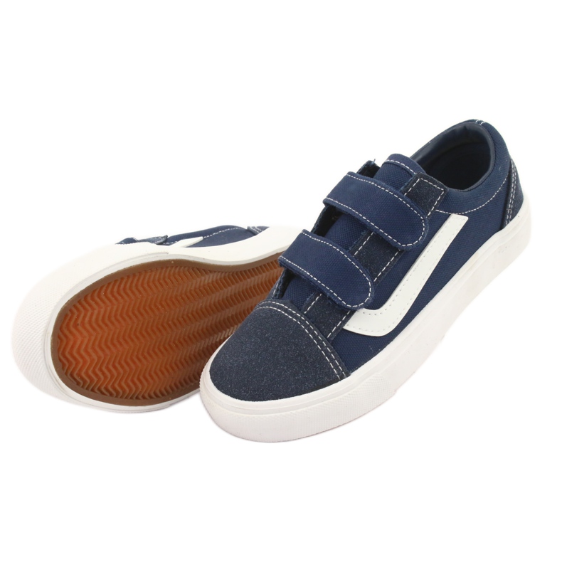 Baskets Velcro AlaVans Atletico 18081 marine blanc bleu marine 5