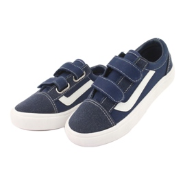 Baskets Velcro AlaVans Atletico 18081 marine blanc bleu marine 3