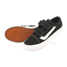 Baskets velcro AlaVans Atletico 18081 noir blanc 5