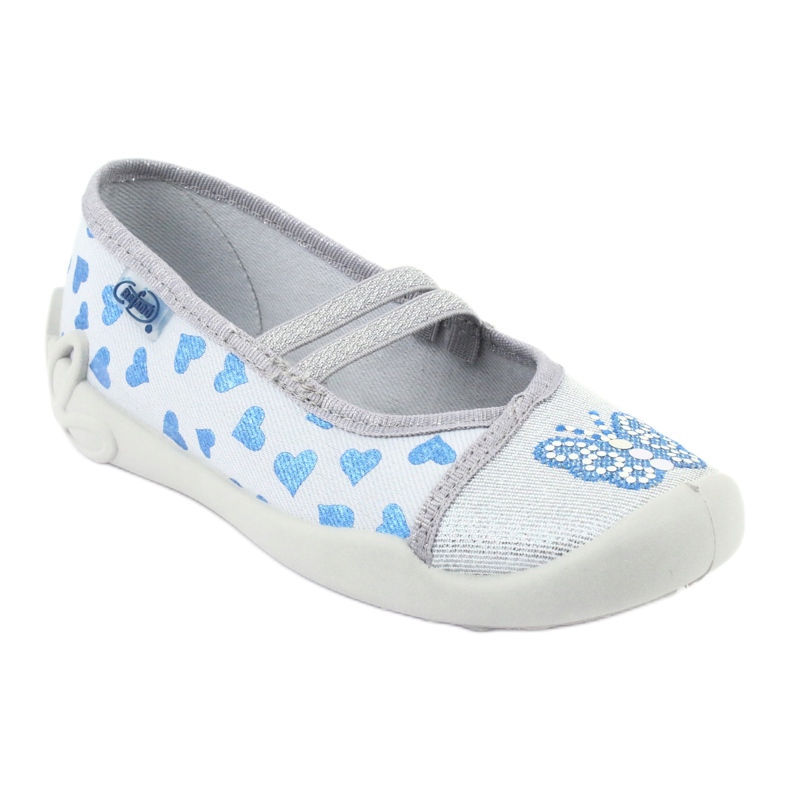 Chaussures enfant coeurs Befado 116X267 bleu gris 1