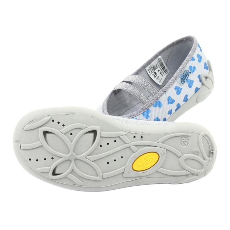 Chaussures enfant coeurs Befado 116X267 bleu gris 5 Chaussures enfant coeurs Befado 116X267 bleu gris 5