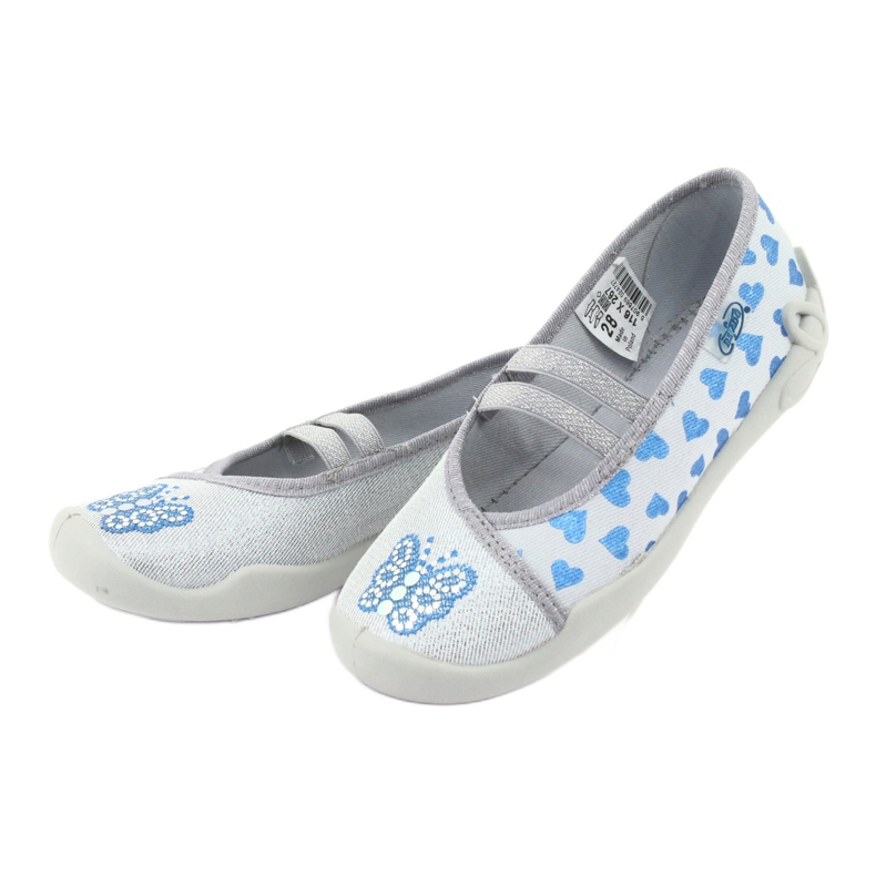 Chaussures enfant coeurs Befado 116X267 bleu gris 3 Chaussures enfant coeurs Befado 116X267 bleu gris 3