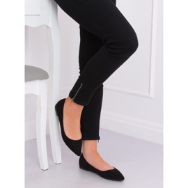 Ballerines pointues noires A822 Noir le noir 1