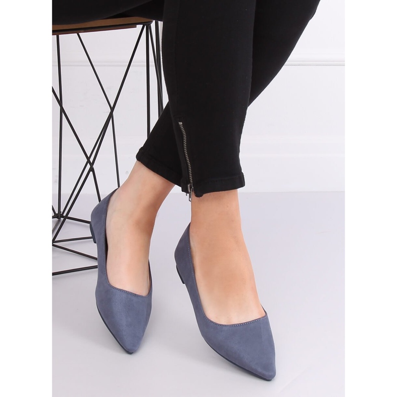 Ballerines pointues bleues A822 Bleu 2